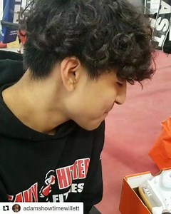 Heavy Hitters own, one of the top trainers in the game @adamshowtimewillett giving one of his hard working, up and coming fighters a gift for all his hard work and dedication. That rite there is truly awesome!!! | Heavy hitters boxing Gym