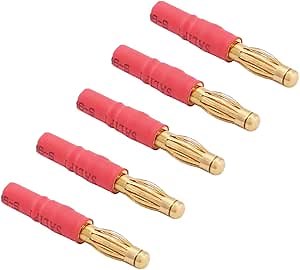 5pcs No Wires 4mm Male to 3.5mm Female Bullet Plug Adapter Connector(W33-5)