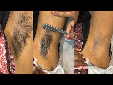 Armpit shaving by straight razor/#shaving #armpitshaving#skincare ​⁠‪@pummybeautyworld‬