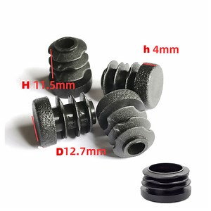 [Hot Item] 12.7mm Round Plastic Pipe End Cap Insert for Chair Desk Leg/1/2inch Furniture PE Plastic Insert Hole Plug for Steel Tube