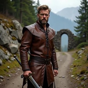 Brown Medieval Warrior Coat | Men's Genuine Leather Laced Tunic | Renaissance Fantasy Costume | LARP Ranger Outfit | Cosplay Armor - Etsy