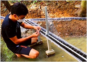 Building a mini cable-stayed bridge | Bloom