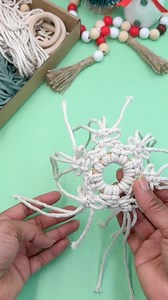 96K views · 424 reactions | DIY macrame snowflake for Christmas decorations #Christmas #macramedecor #snowflakedecor #diychristmasdecor #holidaycrafts #macrame | Craftish Corner | Facebook