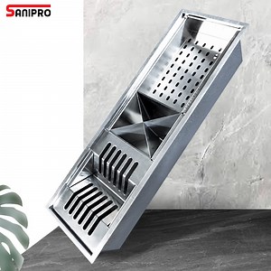 [Hot Item] Sanipro Multifunctional Handmade Stainless Steel Dish Drainer Storage Shelf Bar Sink Drying Rack Kitchen Sinks