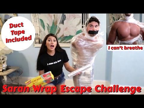 Saran Wrap and Duct Tape Challenge: Couple's Edition