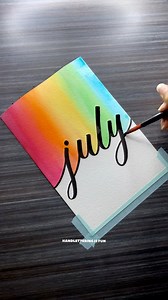 Hello July calligraphy!🌈 #reelsfb #calligraphy #lettering #handlettering #art #artwork | handlettering.is.fun