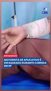  Motorista de app é esfaqueado durante corrida em SP O que parecia ser mais uma viagem comum terminou em violência. Robson, motorista de aplicativo, aceitou uma corrida, mas quem entrou no carro não era o passageiro que solicitou. No caminho, o falso cliente anunciou o assalto e o atacou com golpes de faca. Mesmo ferido, Robson conseguiu dirigir até um hospital. O suspeito foi preso em flagrante. #SãoPaulo #MotoristaDeApp #Violência #Assalto #Polícia #Crime | RFTV | Facebook