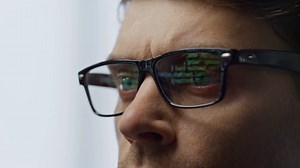 Software Developer Glasses Reflecting Stock Footage SBV-347700844 - Storyblocks