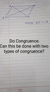whereBD=CADo Congruence.Can this be done with two types of ... | Filo