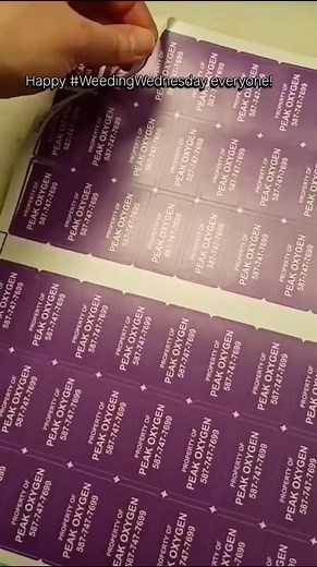 Exciting times in the world of Asset Tags! Non-existent to most folk but quite popular for us, and a good thing to have for any business owner if they need to manage their equipment. Happy #WeedingWednesday to all; stay #satisfied out there! | Sticky Business Inc