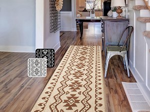 Washable Non-slip Runner Rug | Exact-fit Hallway Solution | Made-to-measure Floor Runner With an Organic Tribal Touch - Etsy