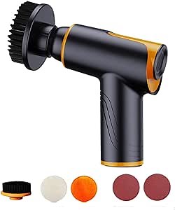 KOOMTOOM Portable Cordless Car Polisher Kit - Rechargeable 1800rpm Random Orbital Buffer for Detailing, Polishing & Waxing