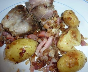 Recette de jarret de porc et pommes de terre primeur