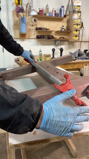 17K views · 219 reactions | Gluing up one side of a large slab table base (from 2022). I like the extra open time and strength of epoxy for this piece, but typically use Titebond 3. #woodworking #reels #furnituremaker #maker #process #joinery #assembly #woodshop #epoxy | Boundary Fog Furniture | Facebook