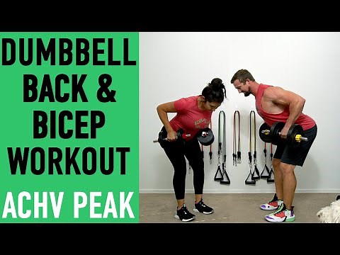 Dumbbell Back And Biceps Workout - PULL - 20 Minute Workout ‪@ACHVPEAK‬