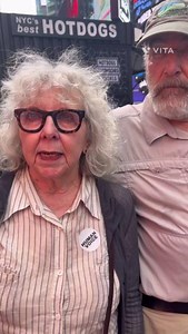 Actress and writer Kathryn Grody, actor Mandy Patinkin and writer Gidean speak to the World Socialist Web Site at the writers strike rally in Times Square yesterday | World Socialist Web Site