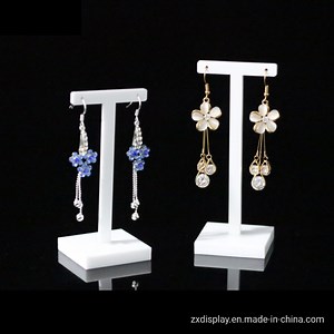 [Hot Item] Luxury White Acrylic Earring Tree Plexi Stand for Jewelry Displays