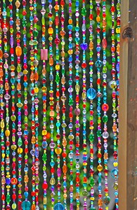 Colorful Hippie Beaded Curtain for a Window (made to Order) - Etsy