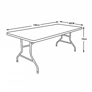 [Hot Item] 200cm 6FT Banquet Cheap HDPE Plastic Folding Table