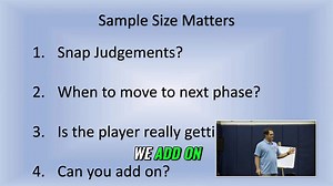 JD Closser on why sample size matters. Learn from the best catching coaches In the world at #CatcherCon24 Dec 13 - 15 in Nashville, TN. 🎟️ catching-101.com/catchercon-2024/ | Xan Barksdale Catching