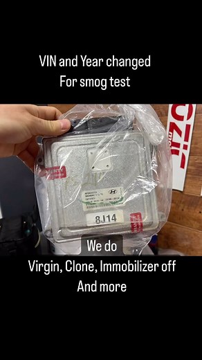 VIN and year changed for smog test. We do make virgin, clone, Immobilizer off, Immobilizer recognition. Regardless of vehicle type. #ecu #ecushop #ecumaster #ecutuning #ecutune #immobilier #autorepair #tcu #frm #hyundai #kia | Lozic ECU & Hardware