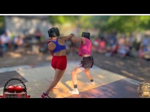 The Boxing Barbie Alayna vs. Mya Baker (Backyard Budz Boxing BYBB) Women’s Back Yard Boxing!