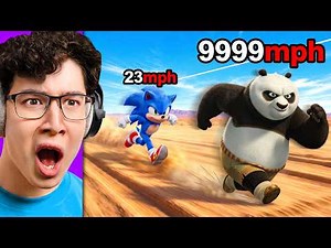 Fastest Running Cartoon Characters VS Race (Funny Animation)