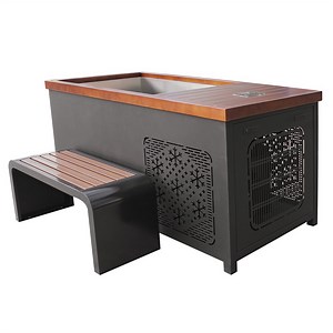 [Hot Item] Newest Outdoor Wooden Cold Plunge Ice Bath Tub with Water Chiller Machine