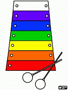 xylophone for k coloring page, printable xylophone for k