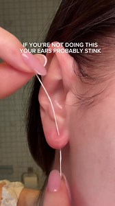 Please clean your piercings, inside and behind your ears 🫶 #earfloss #skincarehack #earholecleaner #earpiercing #skincare