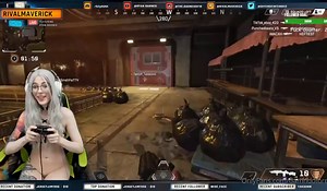 exotic voiced gamerbabe's quasi nude gaming