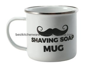 [Hot Item] Enamel Camping Mug with Stainless Steel Rim with Custom Design