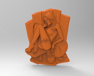 Beer Pub Girl Stl Files, CNC Router Engraver, Vetric, V-carve, CNC Files, Wood, Art, Wall Decor, Artcam Cutt3d - Etsy