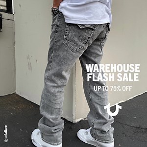 Save up to 75% off. Tees starting at $14.99, denim at $49.99, hoodies, sweats, & shorts at $29.99. Hurry & shop the Warehouse Flash Sale. | True Religion