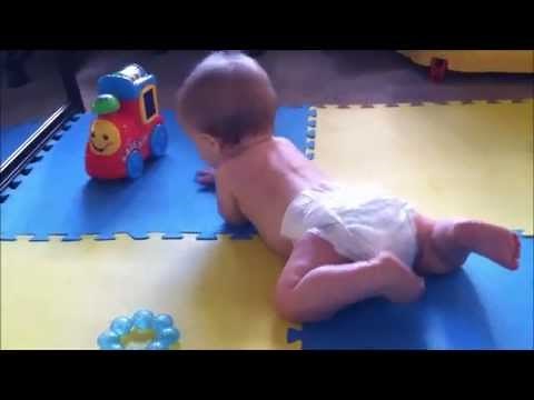 Baby Learning to Belly Crawl