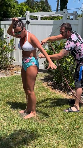 Oh No You Didn’t Just paint me Purple! #sunscreenprank #showerday #hoseheroff #couplescomedy #omgbilly | Brandy x Billy