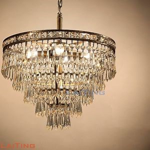 [Hot Item] New Design Entry Luxury Alloy Crystal Chandelier Restaurant Living Room Lobby Villa K9 Crystal Chandelier LED Pendent Light