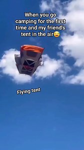 1.8K views · 18 reactions | Flying tent #tent #camping #fly #windy #followerseveryonehighlights | Adriana Franken | Facebook