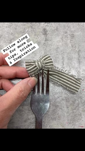 Easy Diy Bows for christmas and all year long. #forkbow #easycrafts #Christmas #easycraftsidea #dollartreechristmasdecor #tipsandtricks #farmhousechristmas #dollartree | Shabby Chic Vanlife /crafted on the road