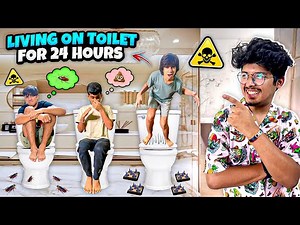 Living On Bathroom For 24 Hours😨🤮| Last To Leave Challenge Wins 40,000₹ 😍- Jash Dhoka Vlogs