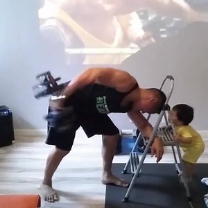 #FanFriday via @insanitybeast - "His laughing, smiling, and getting in my face makes this exercise 10 times harder! #BodyBeast" Even beasts have a soft side ;) | Body Beast