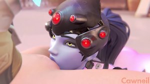 Widow licks and eats Tracer Pussy
