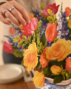 Give a gift that lasts longer than flowers. Choose from a wide selection of pop-up paper flower bouquets. | Freshcut Paper