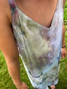 SMALL Tie Dye Rayon Romper, Hand Dyed Wide Leg Jumpsuit, Ice Dyed Beach Coverup,Hand Dyed Boho Romper,Vacation Pants,Bathing Suit Cover Up