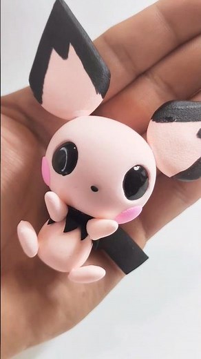 Tutorial paso a paso Pichu Pink 🟣 rosa Foamy #clay #pokémon #diy #foamy