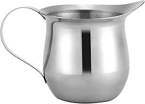 3/8oz Milk Frothing Pitcher, Stainless Steel Milk Froth Cup with Handle for Espresso Latte Art Pitcher Small Pitcher Coffee Pitcher Cup Pouring Jug Espresso Cup Creamer Cup Expresso Shots Cup(S)