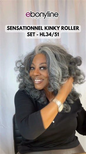 4 comments | Wig: Sensationnel Kinky Roller Set in color HL34/51 This natural salt and pepper wig is everything! #ebonyline #sensationnel #sensationnelhair #syntheticwig #gluelesswig #SensationnelCurlsKinksandCo #SensationnelKinkyEdges #graywig #saltandpepperwig #mediumwig #curlywig #kinkyrollerset #ypart #HL3451 | Ebonyline.com | Facebook