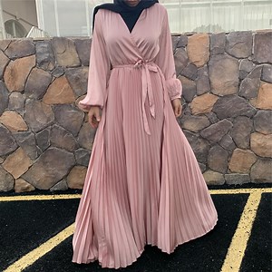 [Hot Item] Middle East Dubai Hot Selling New Fashion V-Neck Panel Dress