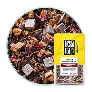 Tiesta Tea - Chocolate Raspberry Bon Bon, Loose Leaf Chocolate Raspberry Herbal Tea, Non-Caffeinated, Hot & Iced Tea, 1.8 oz Pouch - 25 Cups, Natural, Flavored, Herbal Tea Loose Leaf