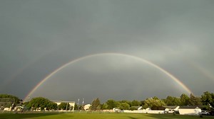HUGE double rainbow in Brandon right now!! 🤩 🌈 -Justin. 🤓 | The Weather Centre of Manitoba